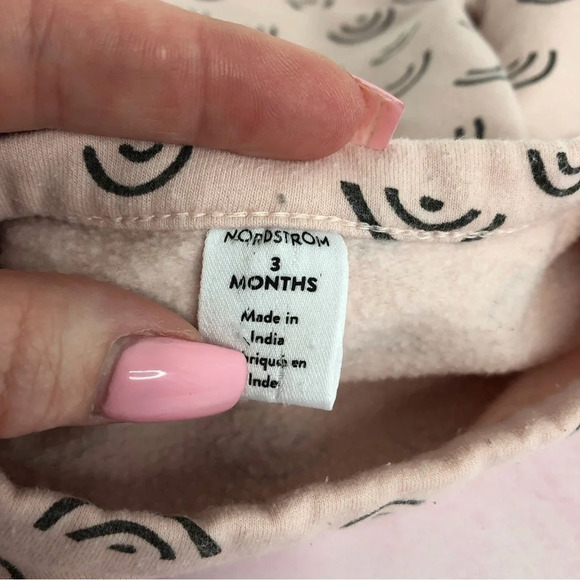 Nordstrom Baby matching set sweatshirt and sweatpants pink rainbow size 3 months - Picture 5 of 11
